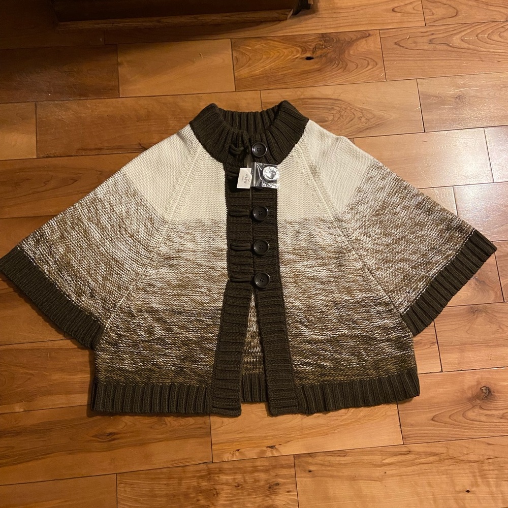 Button Up Knit poncho.